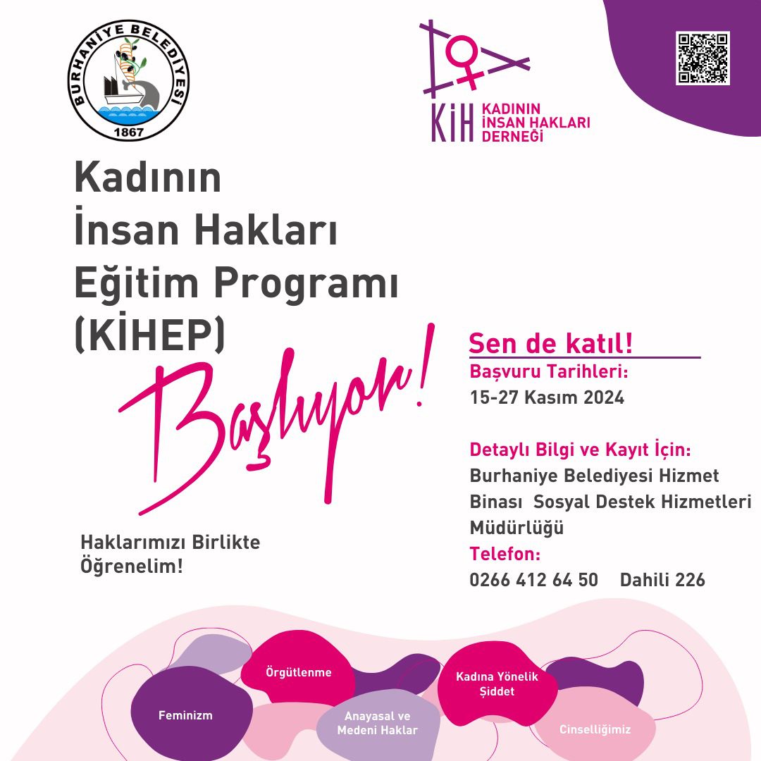 KADININ İNSAN HAKLARI EĞİTİM PROGRAMI BURHANİYE’DE BAŞLIYOR
