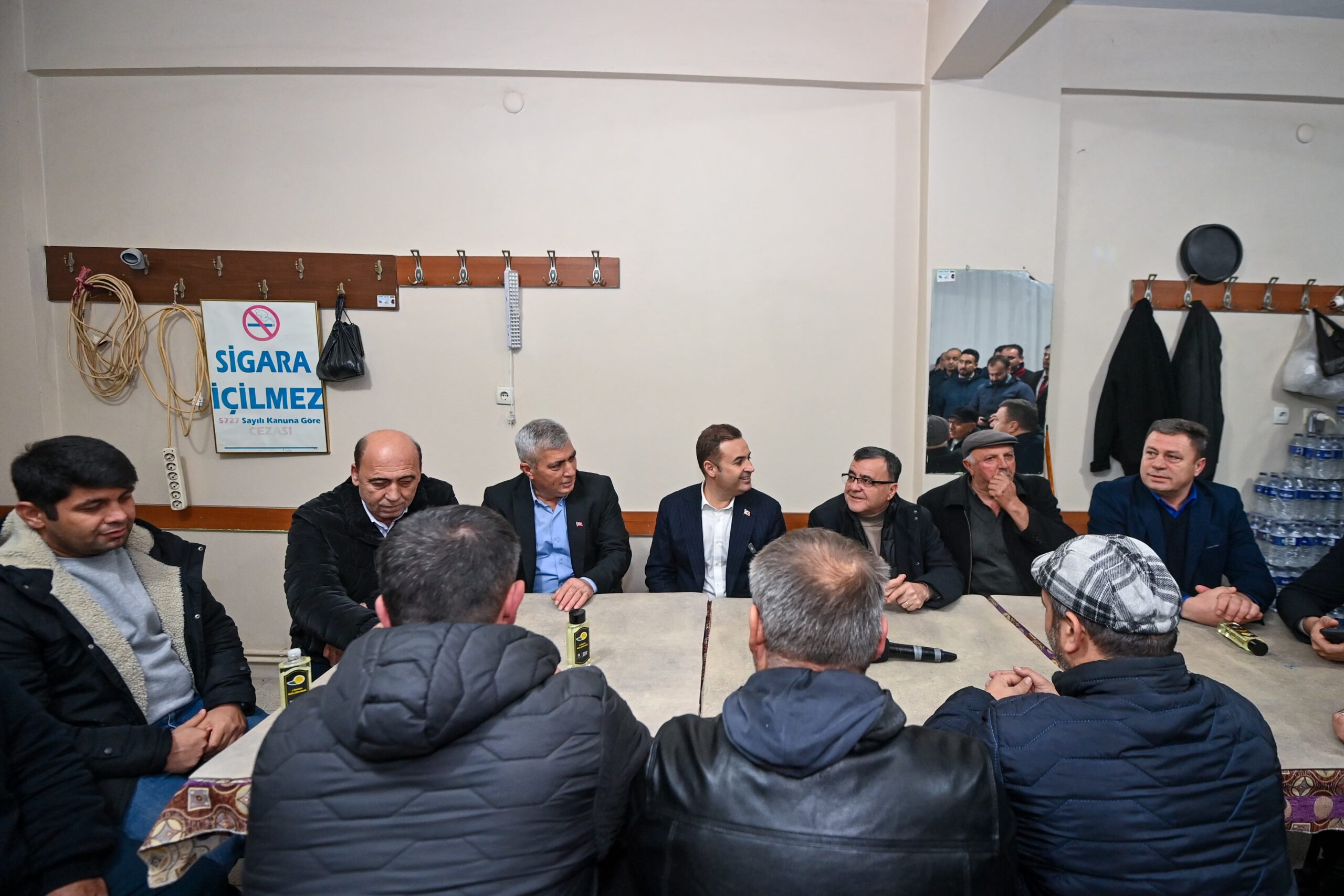 Başkan Akın a meşaleli karşılama