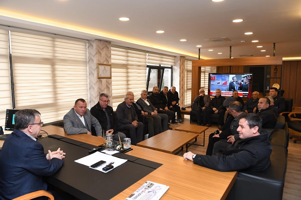 MUHTARLARDAN, BAŞKAN ŞEHİRLİ’YE TEBRİK ZİYARETİ