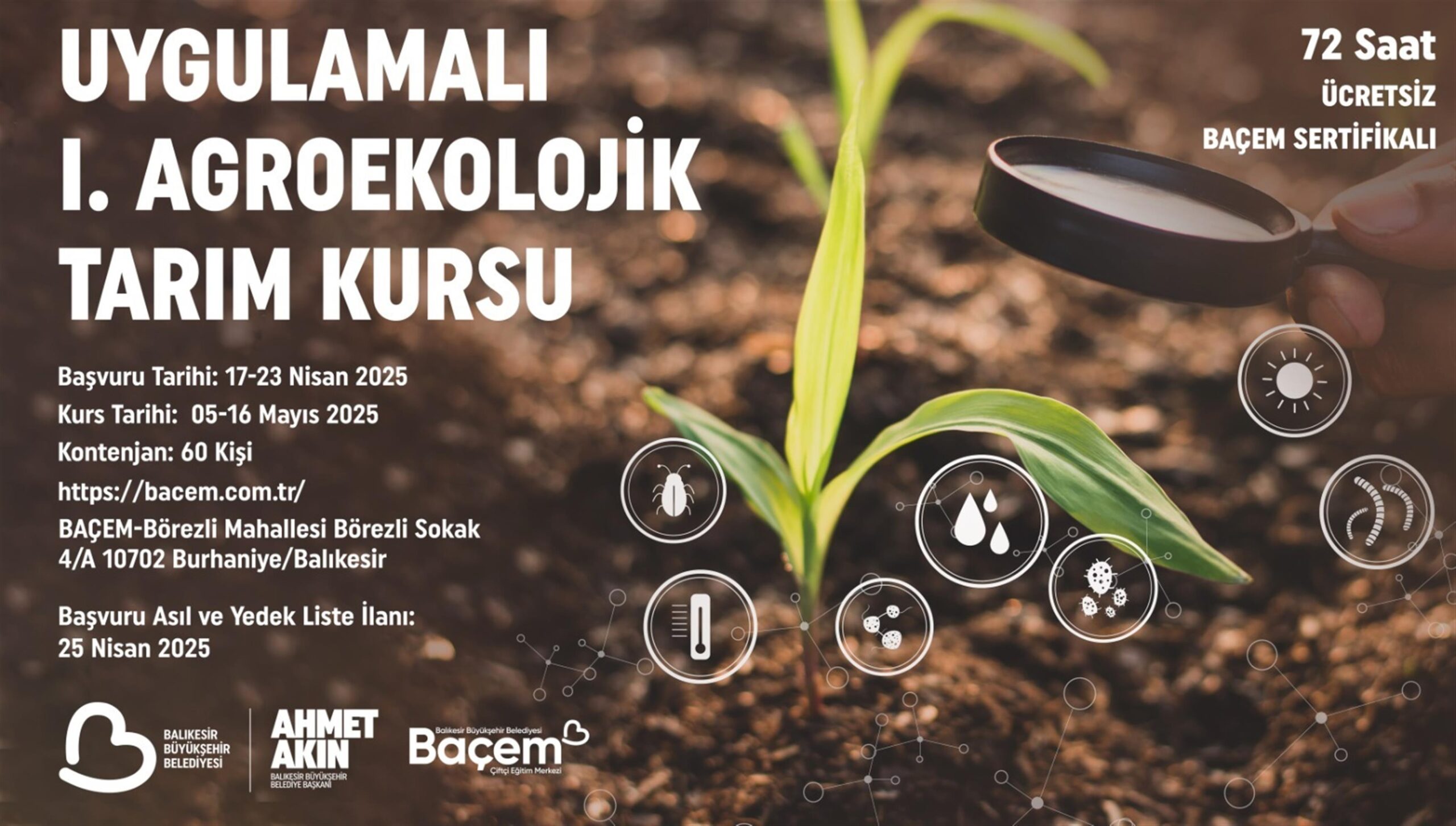 BAÇEM’den Uygulamalı Agroekolojik Tarım Kursu