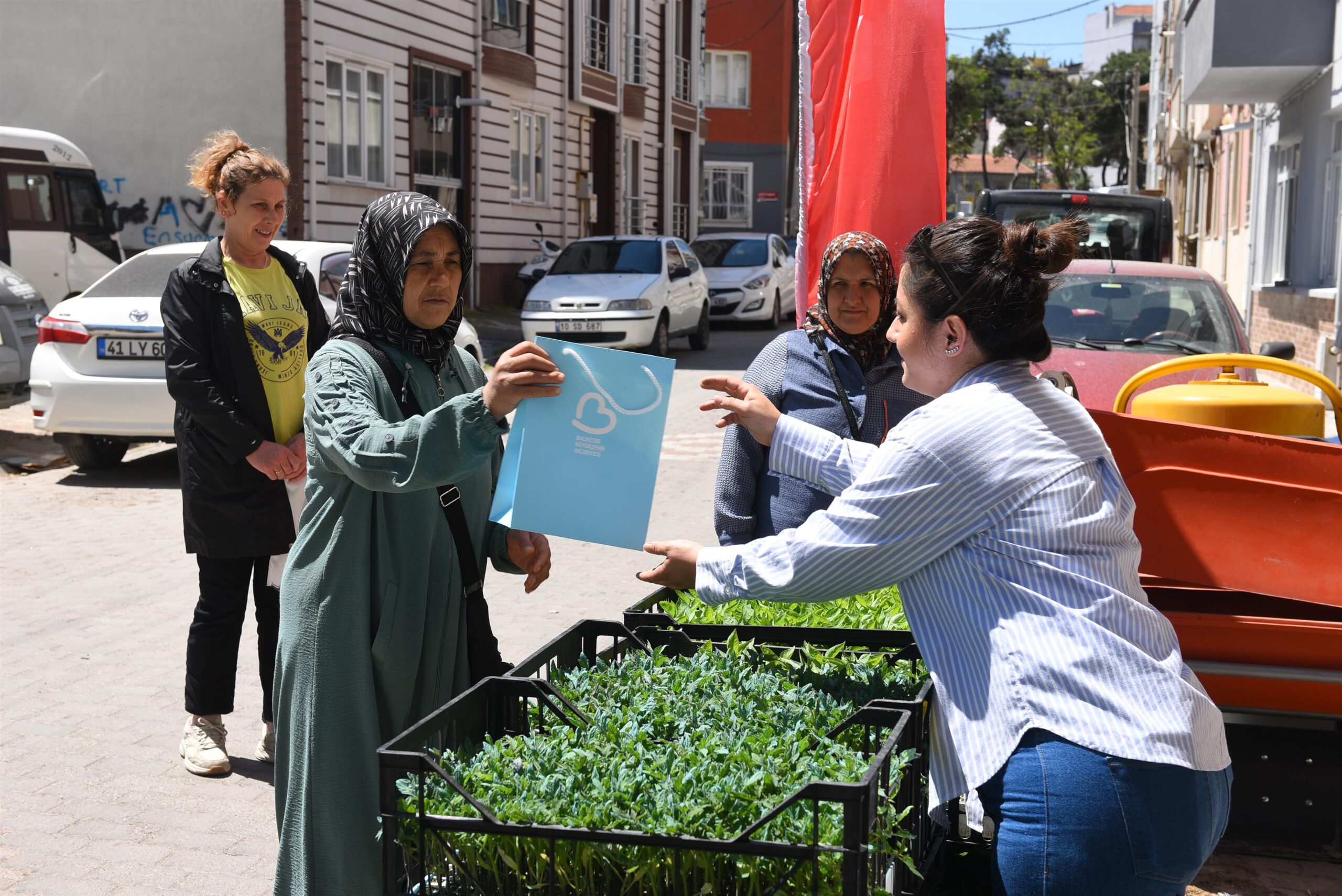 Büyükşehir’den çiftçiye fide desteği