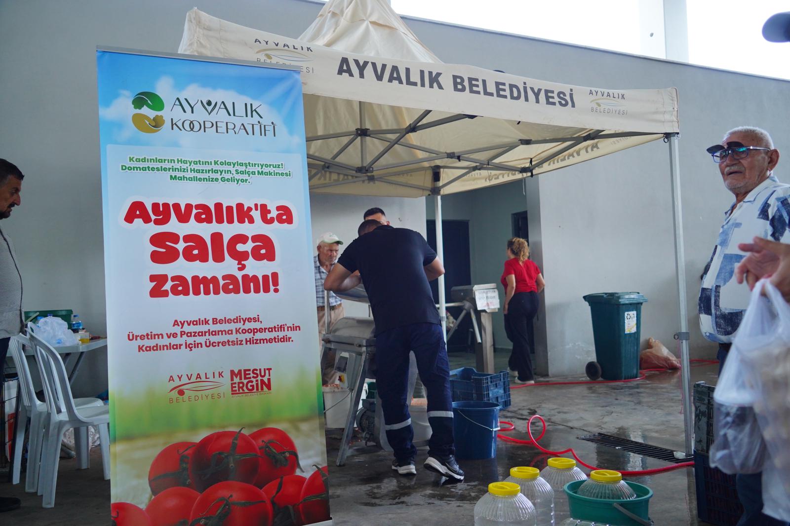 AYVALIK’TA SALÇA ZAMANI BAŞLADI