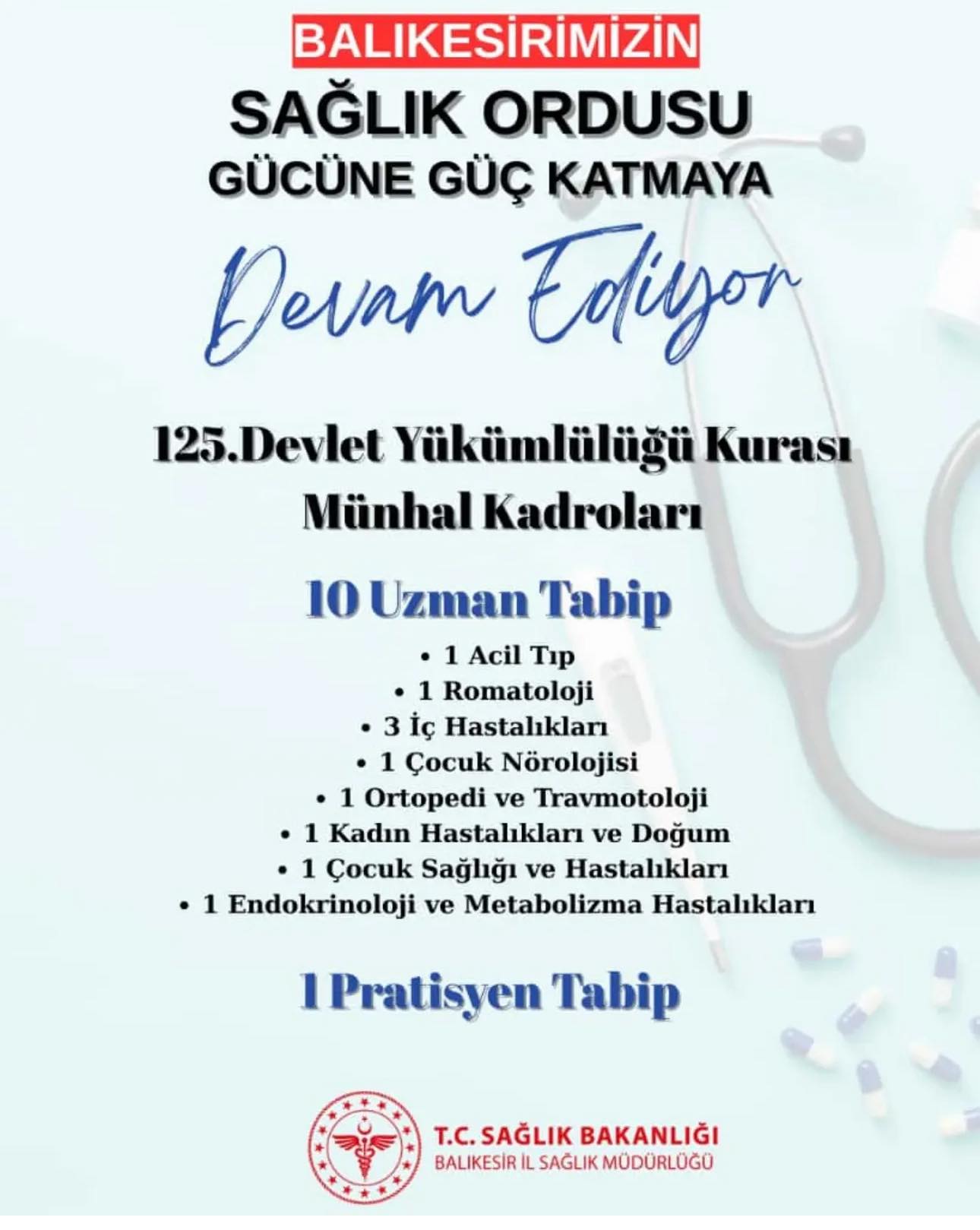 Balıkesir’in Sağlık Ordusu Güçleniyor