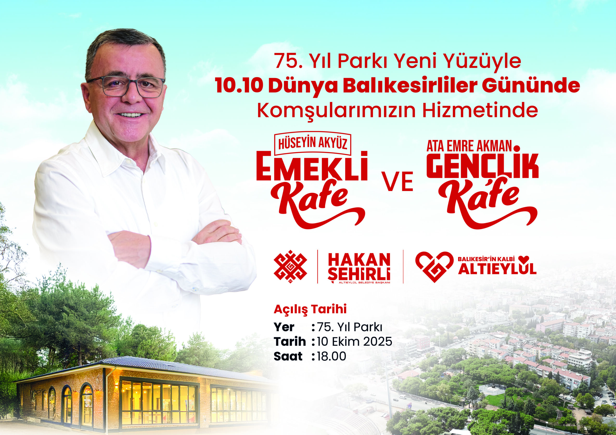 75.Yıl Parkı Yeni yüzüyle 10.10 Dünya Balıkesirliler gününde açılıyor.