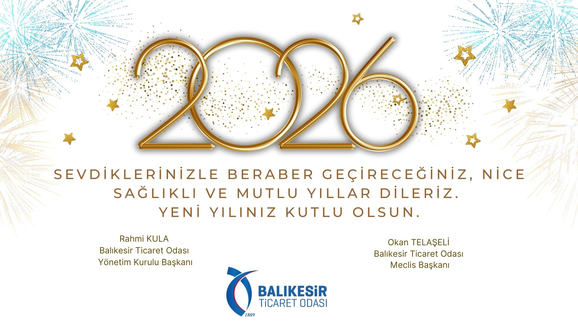 Balıkesir Ticaret Odası Başkanlığı’nın Yeni yıl kutlama Mesajı