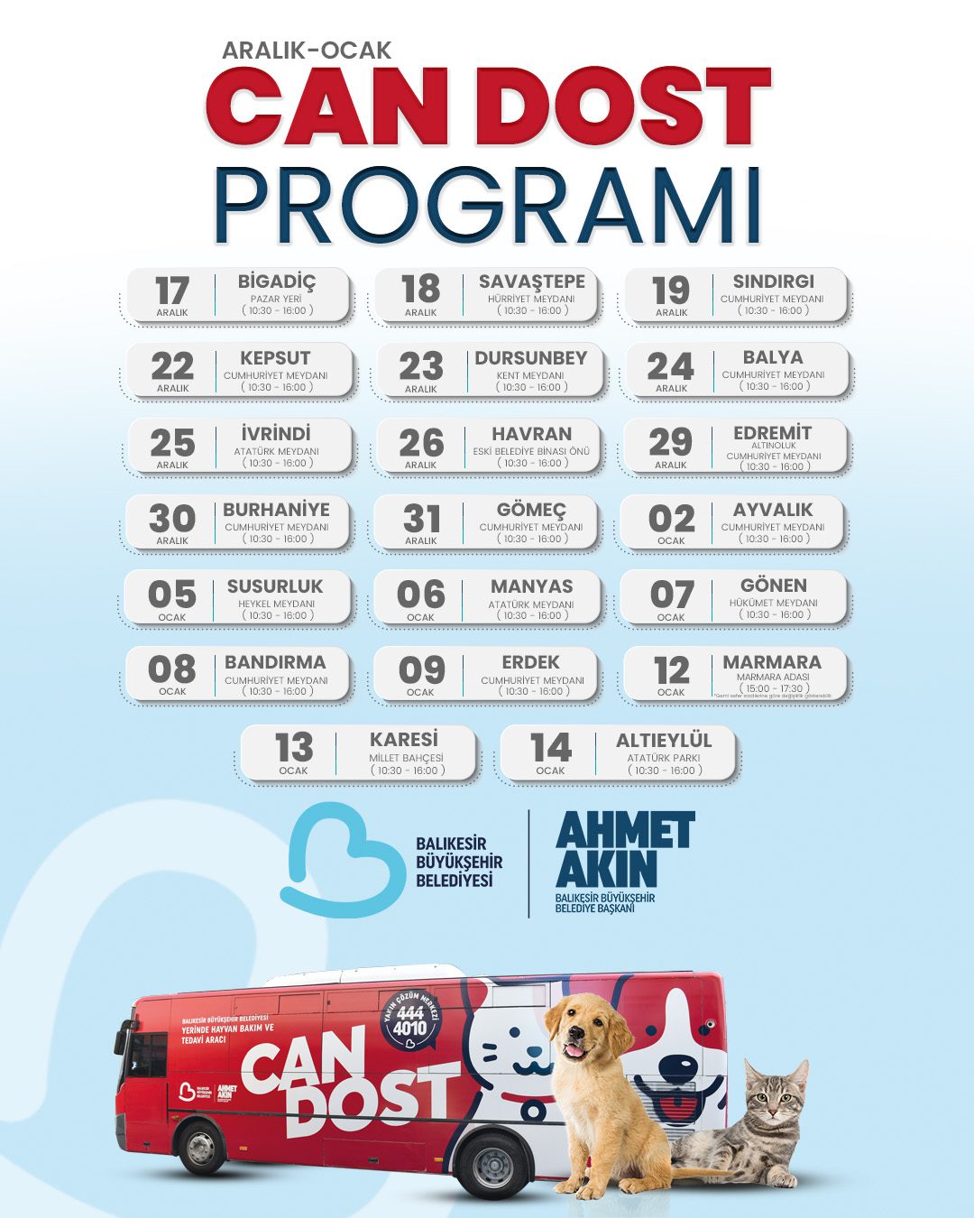 Can Dost Aralık-Ocak Programına Bigadiç’ten Başladı