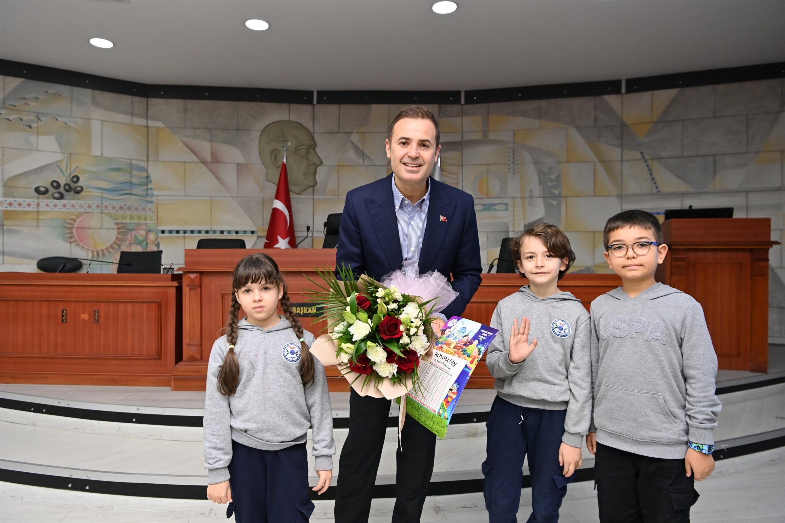 Akın öğrencileri belediyede ağırladı