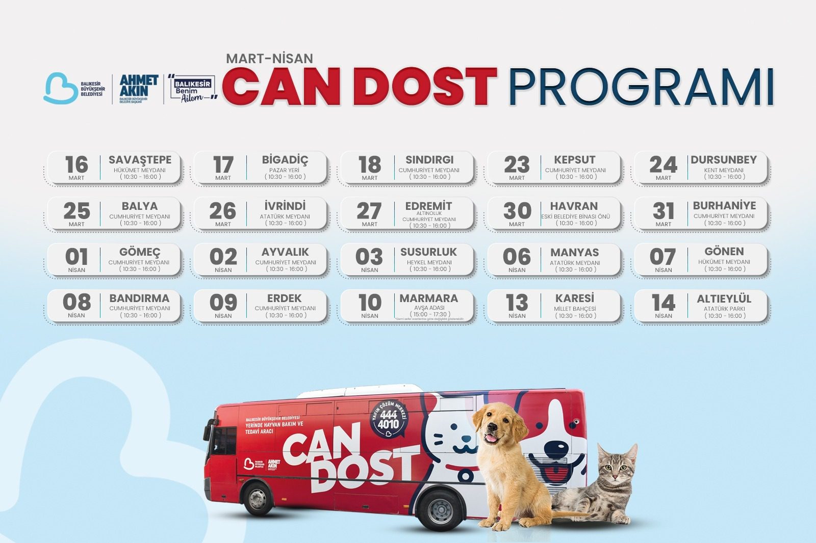 Can Dost patili canlara şifa dağıtmak için yollarda