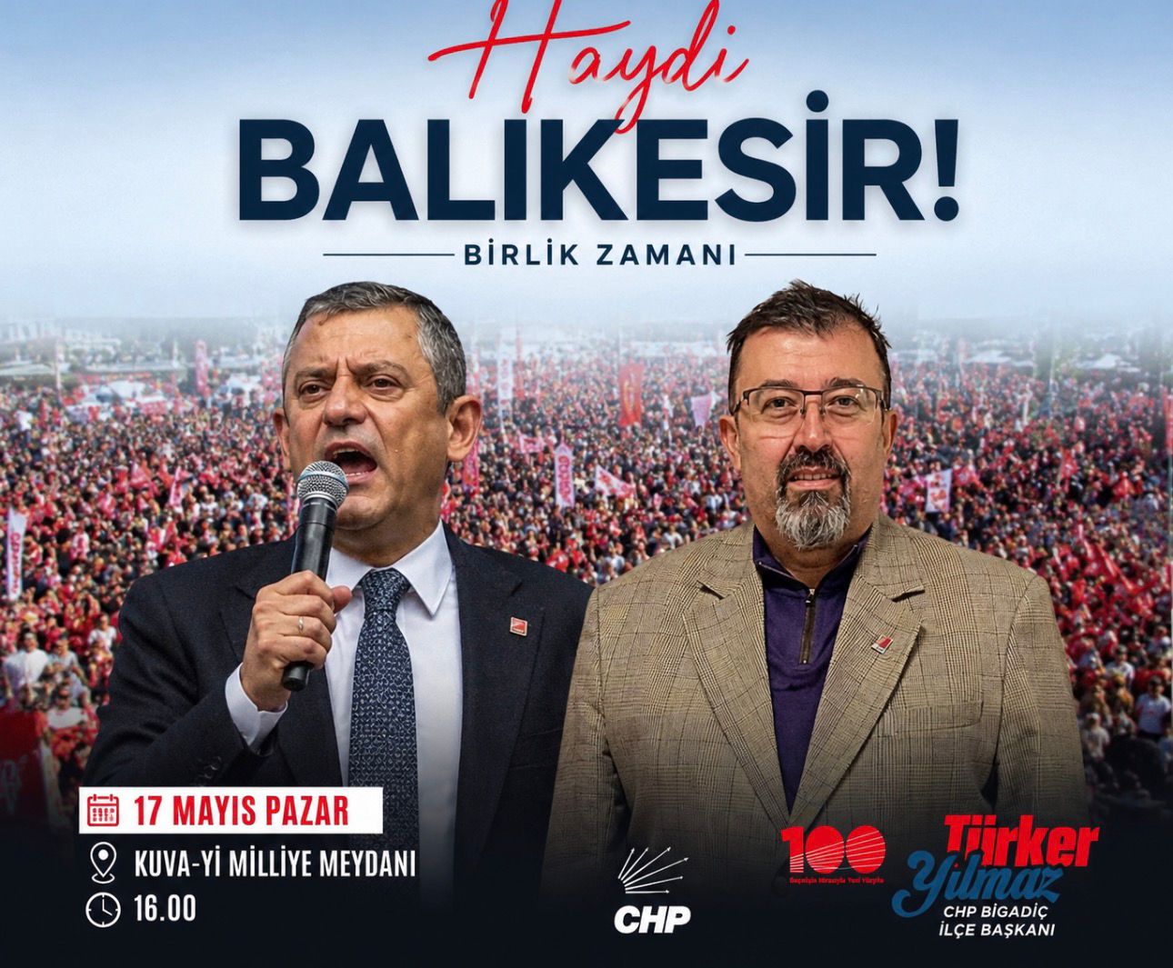 CHP Bigadiç İlçe Başkanı Türker Yılmaz: Demokrasi İçin Balıkesir’de Omuz Omuza Olacağız